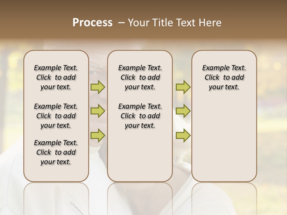 An Elderly Couple Is Smiling For The Camera PowerPoint Template