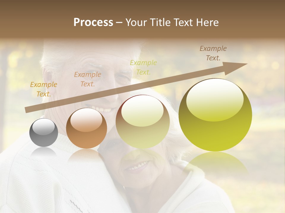 An Elderly Couple Is Smiling For The Camera PowerPoint Template