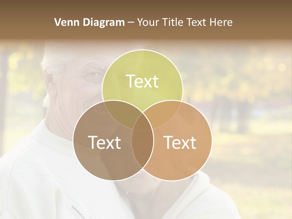 An Elderly Couple Is Smiling For The Camera PowerPoint Template