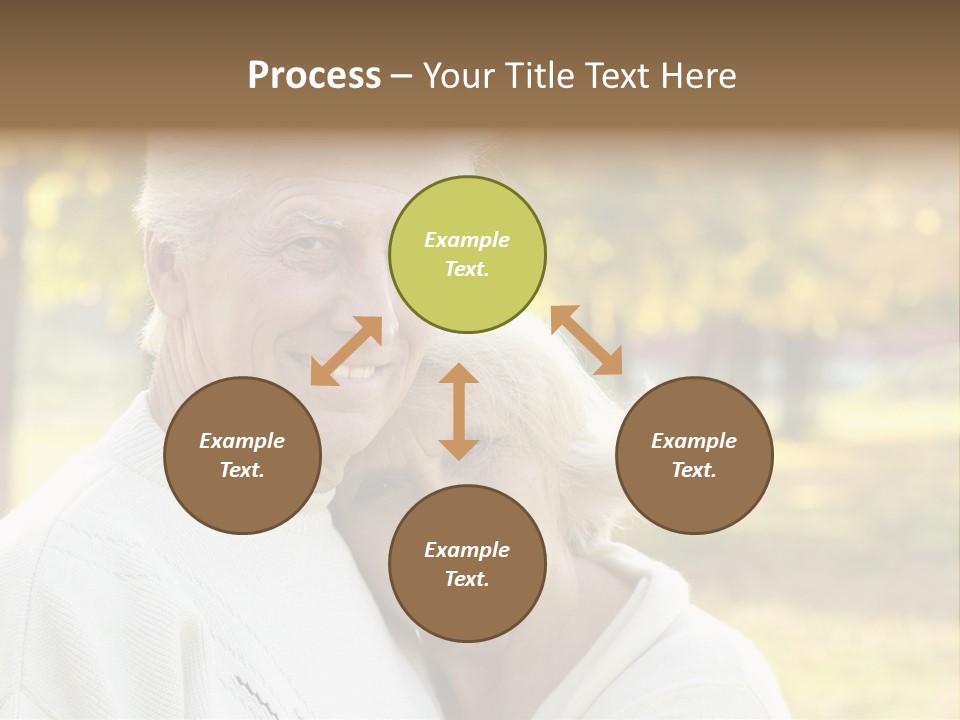An Elderly Couple Is Smiling For The Camera PowerPoint Template