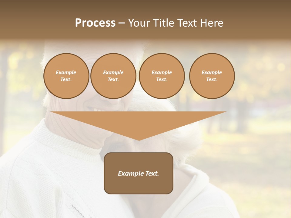 An Elderly Couple Is Smiling For The Camera PowerPoint Template