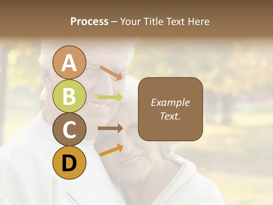 An Elderly Couple Is Smiling For The Camera PowerPoint Template