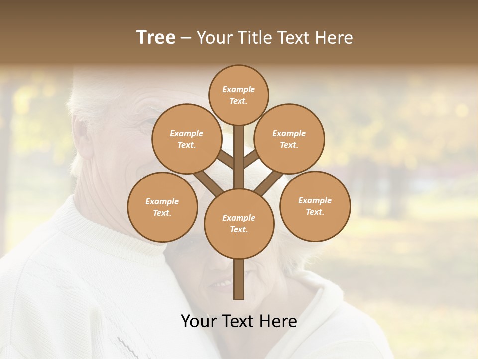 An Elderly Couple Is Smiling For The Camera PowerPoint Template
