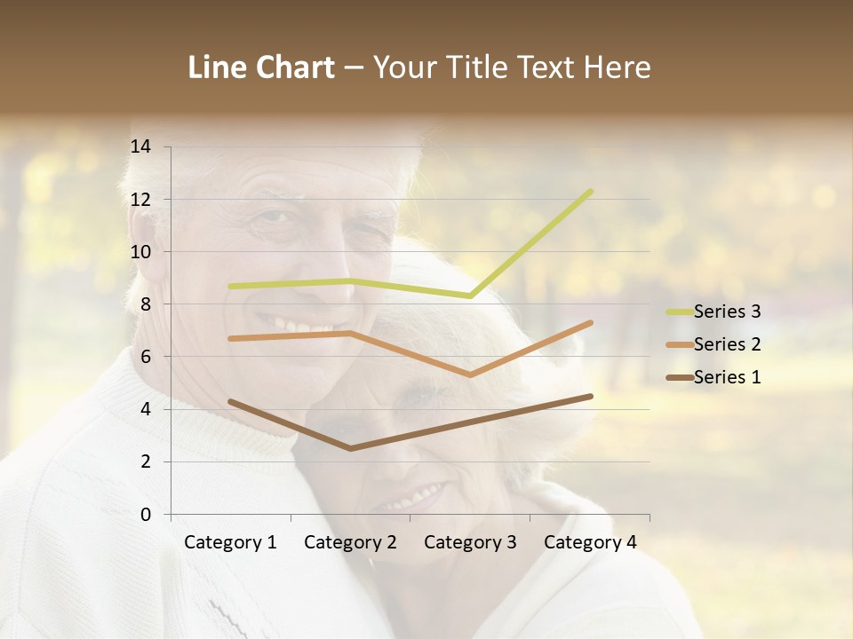 An Elderly Couple Is Smiling For The Camera PowerPoint Template