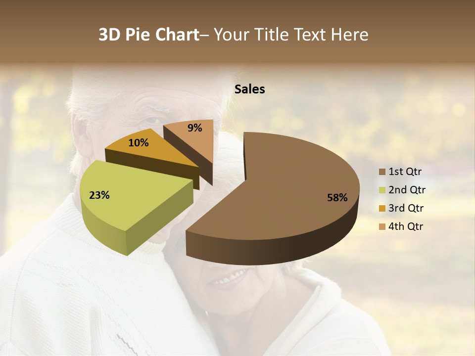 An Elderly Couple Is Smiling For The Camera PowerPoint Template