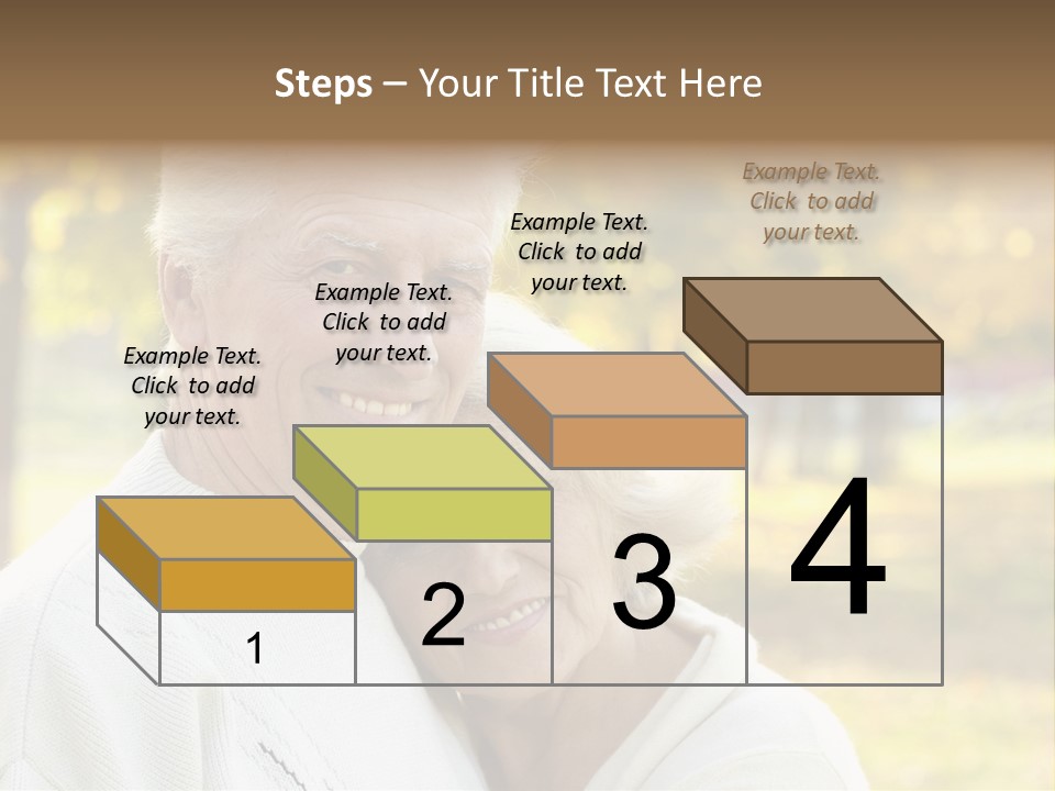An Elderly Couple Is Smiling For The Camera PowerPoint Template