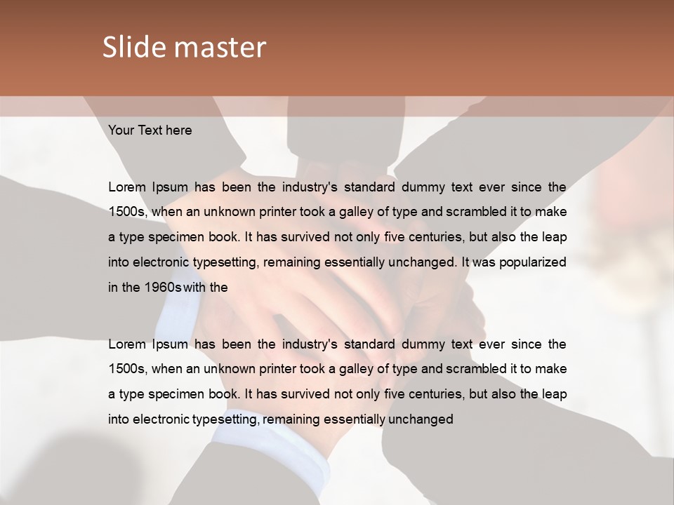 A Group Of People Holding Hands In A Circle PowerPoint Template