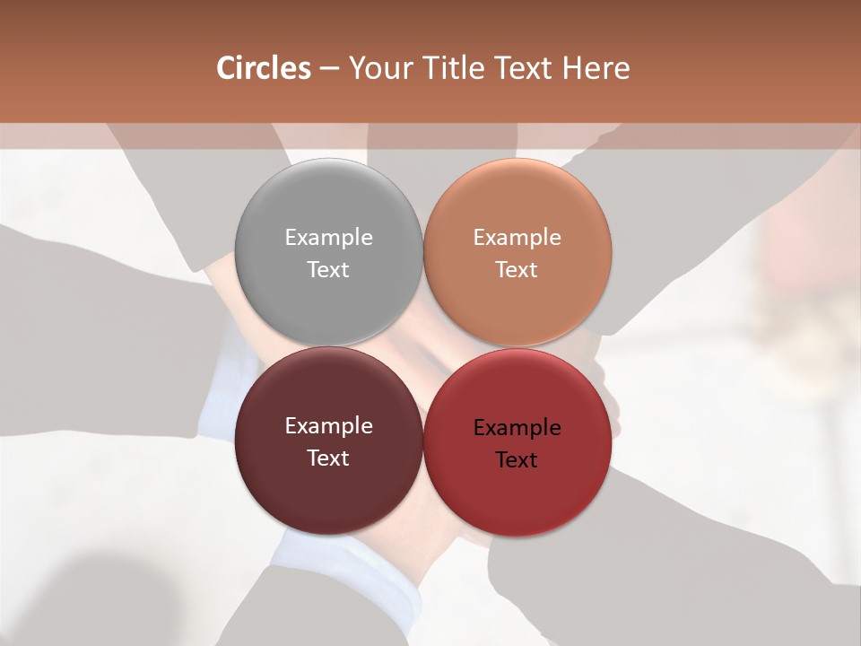 A Group Of People Holding Hands In A Circle PowerPoint Template