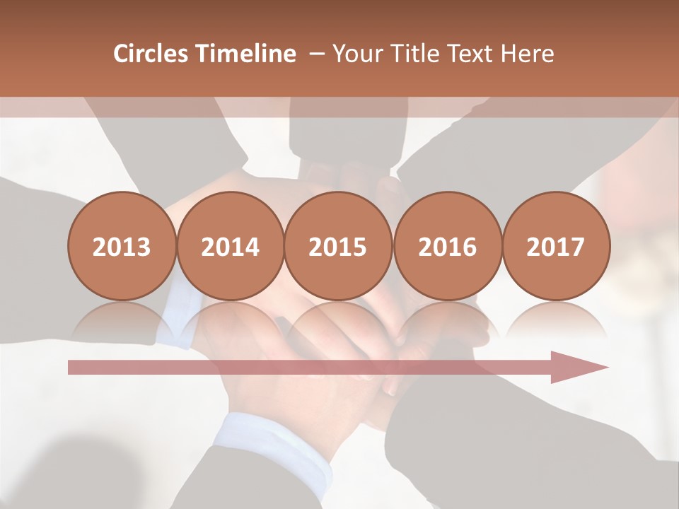 A Group Of People Holding Hands In A Circle PowerPoint Template