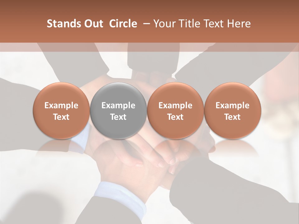 A Group Of People Holding Hands In A Circle PowerPoint Template