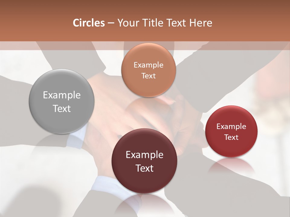 A Group Of People Holding Hands In A Circle PowerPoint Template