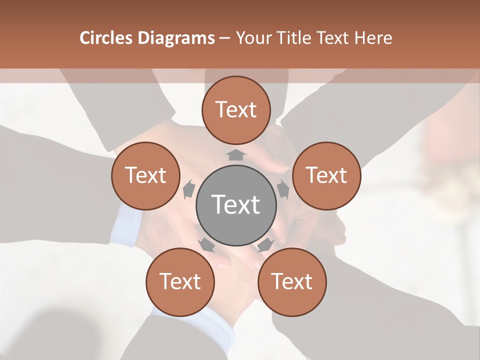 A Group Of People Holding Hands In A Circle PowerPoint Template