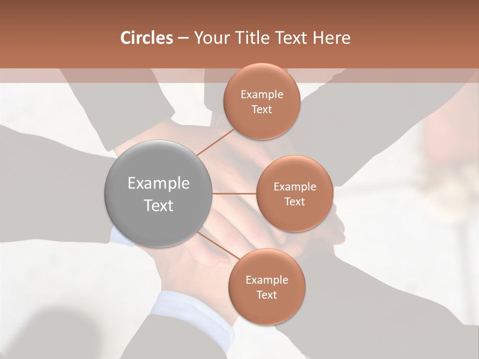 A Group Of People Holding Hands In A Circle PowerPoint Template