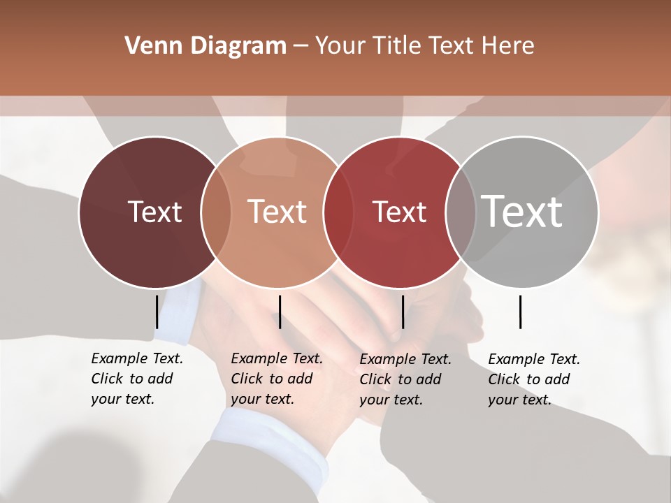 A Group Of People Holding Hands In A Circle PowerPoint Template