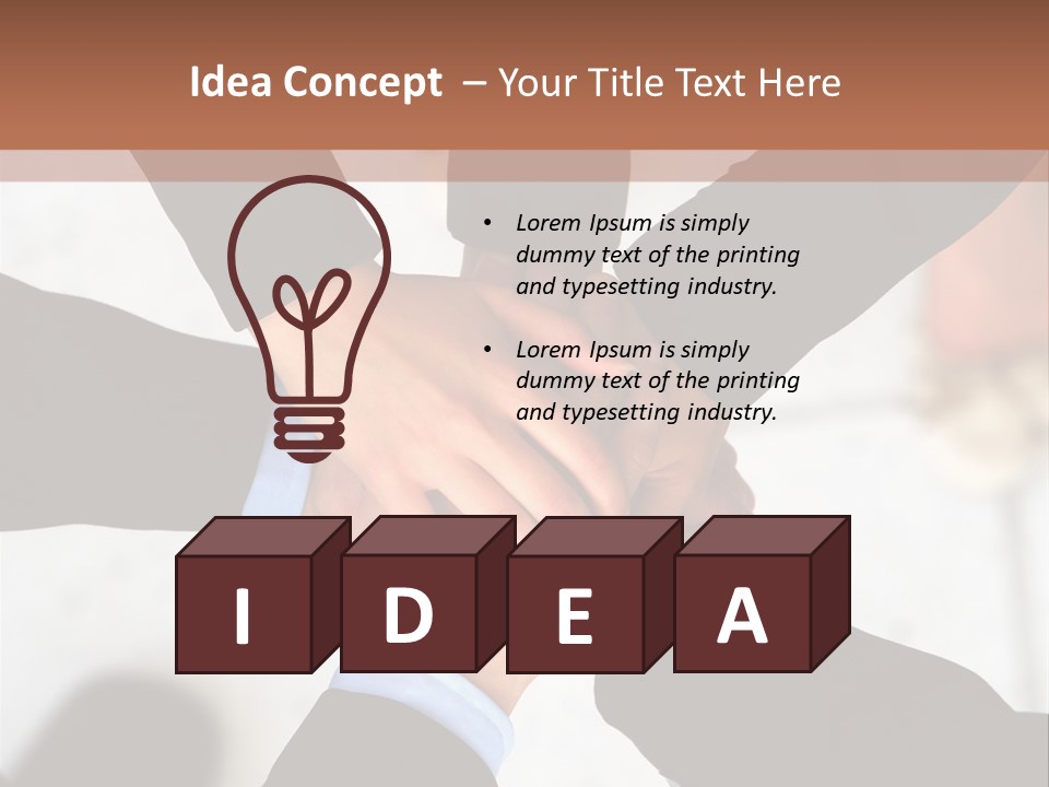 A Group Of People Holding Hands In A Circle PowerPoint Template