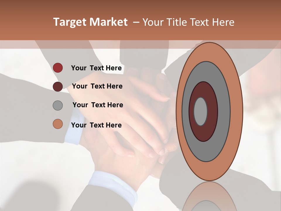 A Group Of People Holding Hands In A Circle PowerPoint Template