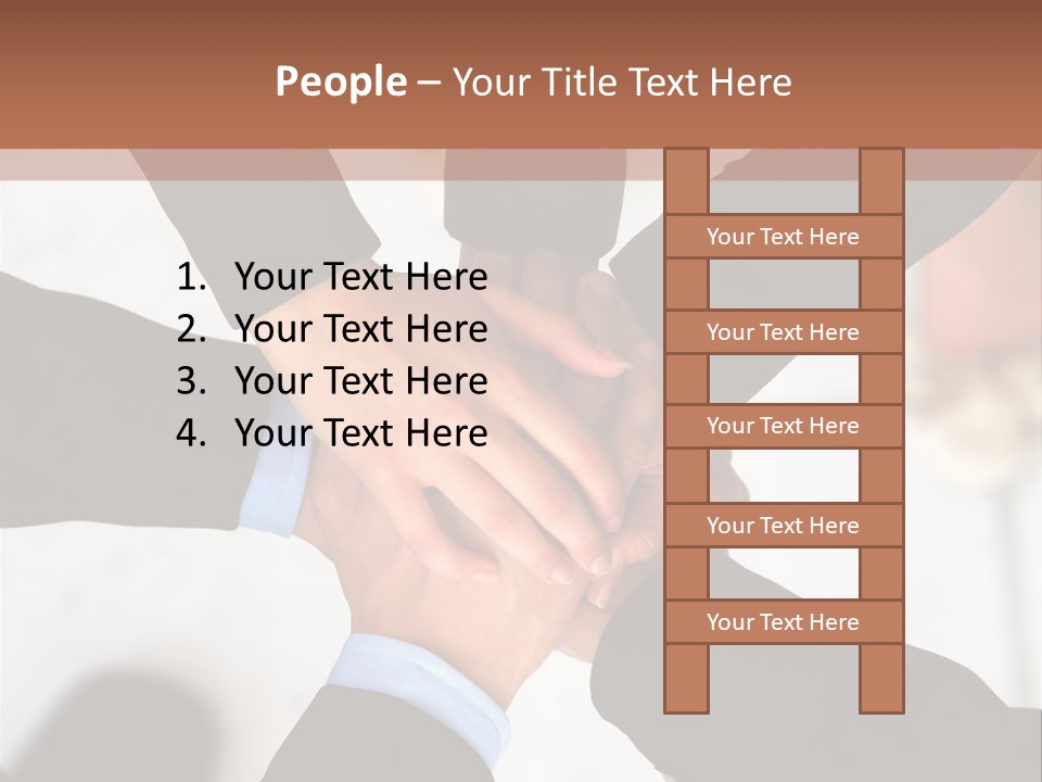 A Group Of People Holding Hands In A Circle PowerPoint Template
