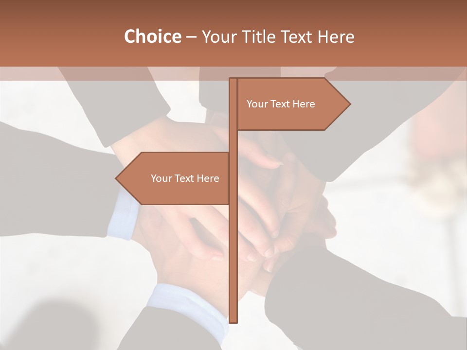 A Group Of People Holding Hands In A Circle PowerPoint Template