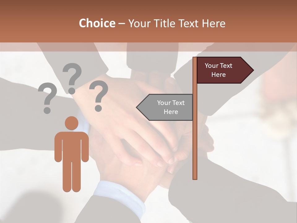 A Group Of People Holding Hands In A Circle PowerPoint Template