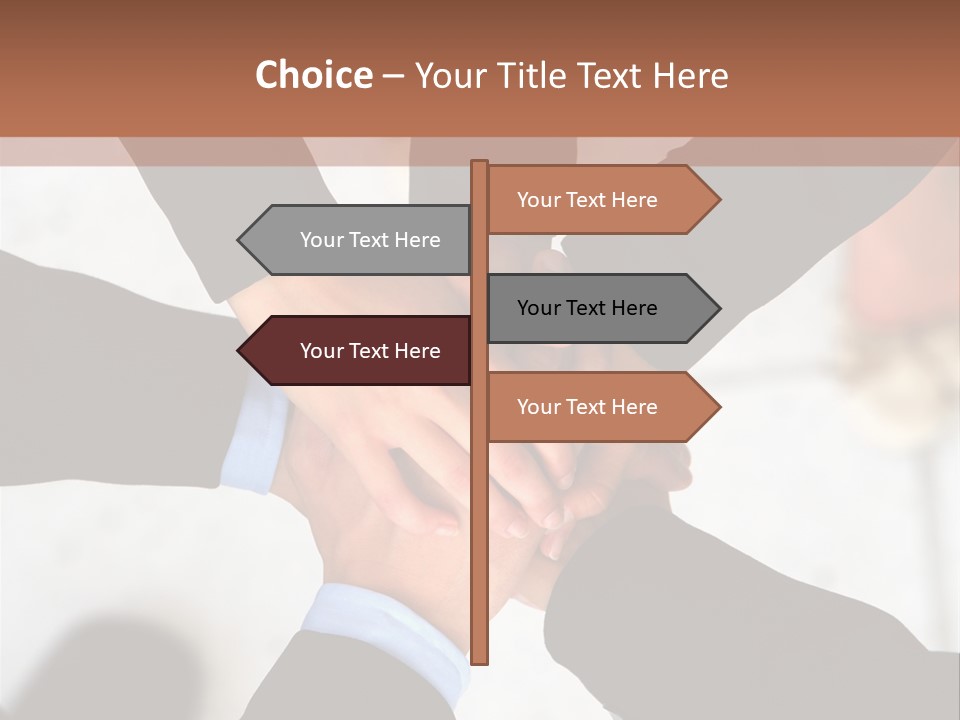 A Group Of People Holding Hands In A Circle PowerPoint Template