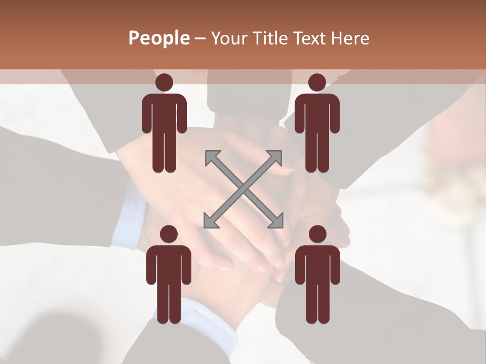 A Group Of People Holding Hands In A Circle PowerPoint Template