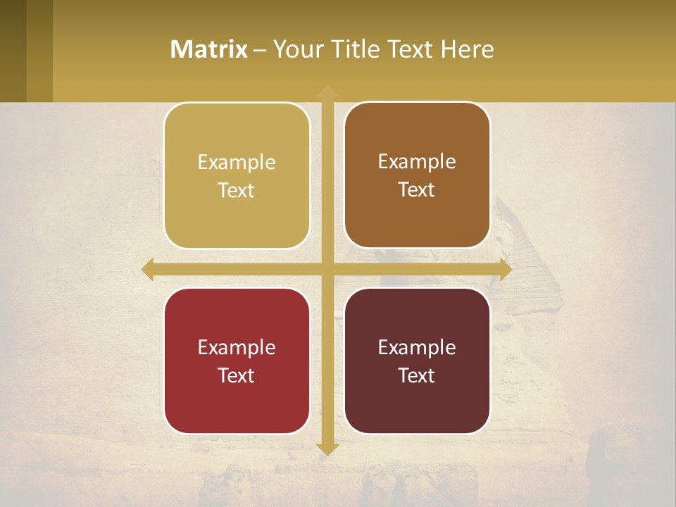 A Picture Of An Egyptian Statue With A Pyramid In The Background PowerPoint Template