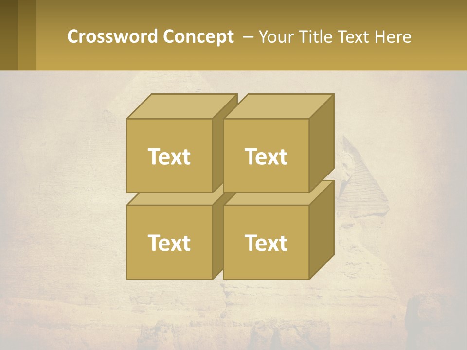 A Picture Of An Egyptian Statue With A Pyramid In The Background PowerPoint Template