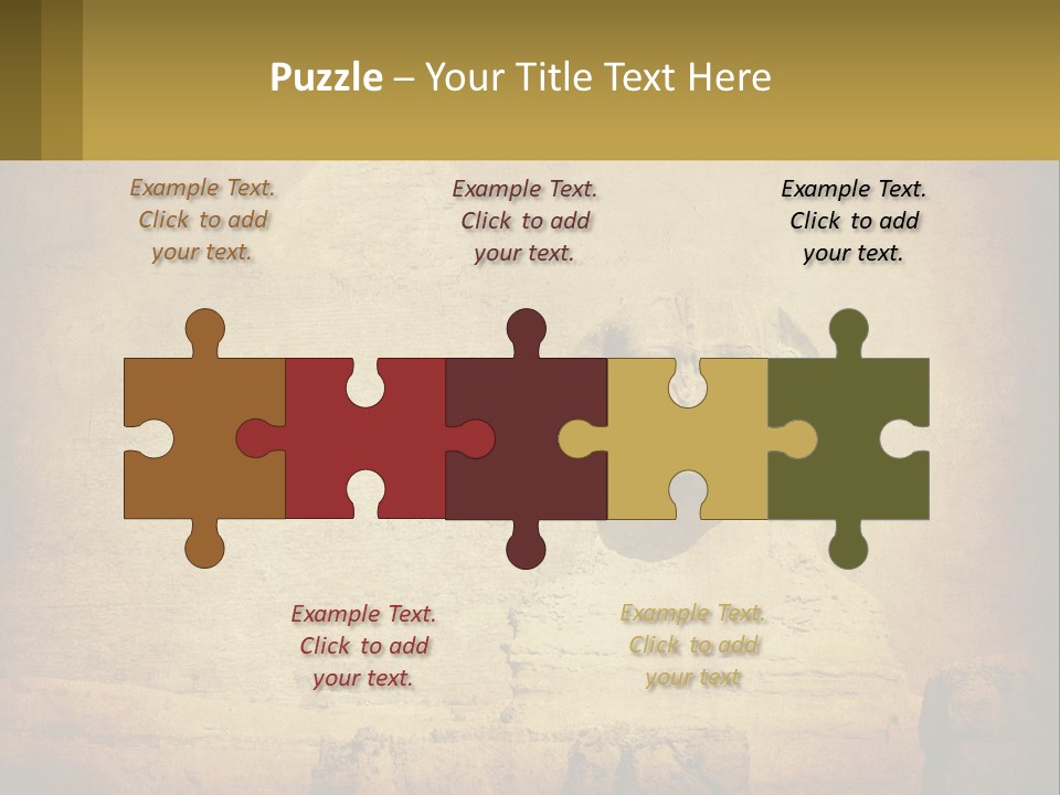 A Picture Of An Egyptian Statue With A Pyramid In The Background PowerPoint Template