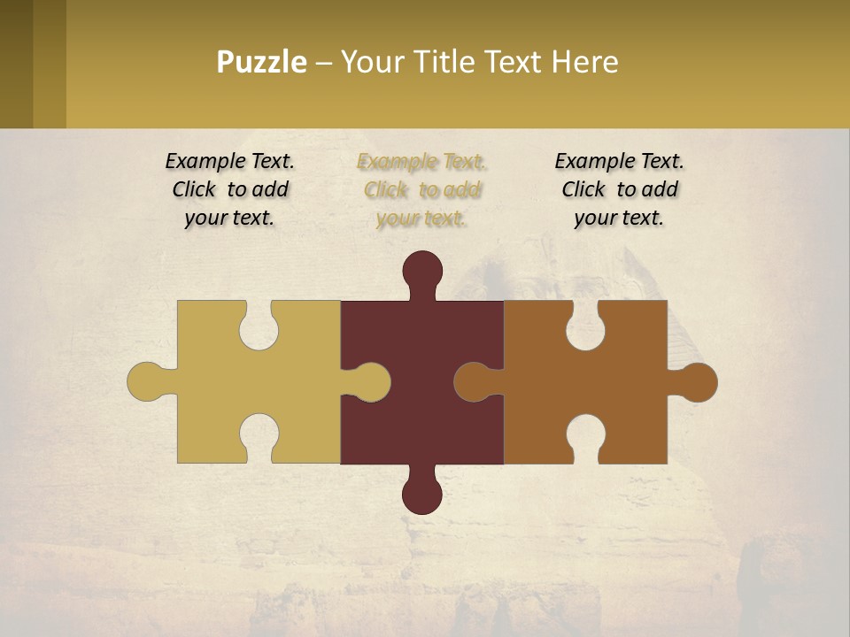 A Picture Of An Egyptian Statue With A Pyramid In The Background PowerPoint Template