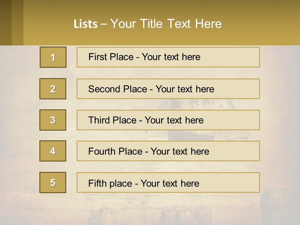 A Picture Of An Egyptian Statue With A Pyramid In The Background PowerPoint Template