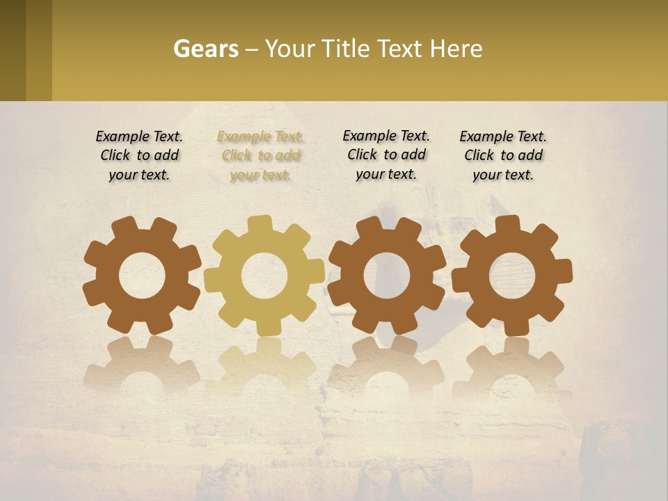 A Picture Of An Egyptian Statue With A Pyramid In The Background PowerPoint Template