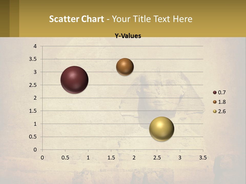 A Picture Of An Egyptian Statue With A Pyramid In The Background PowerPoint Template