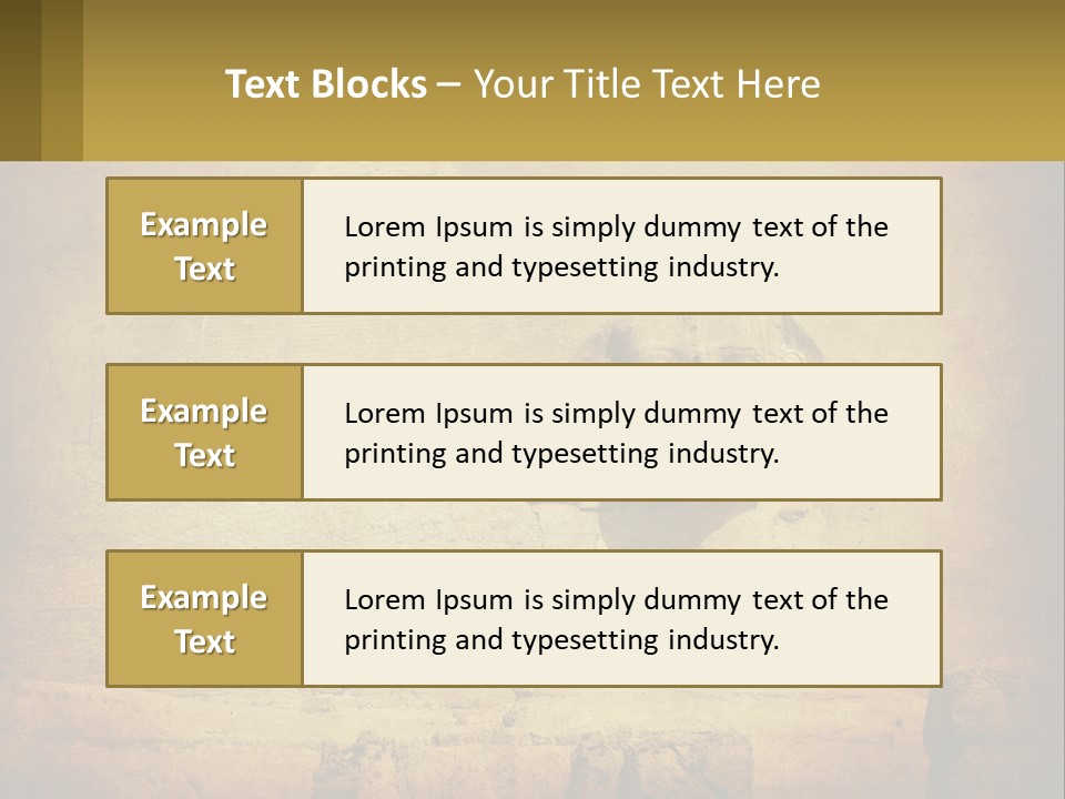 A Picture Of An Egyptian Statue With A Pyramid In The Background PowerPoint Template