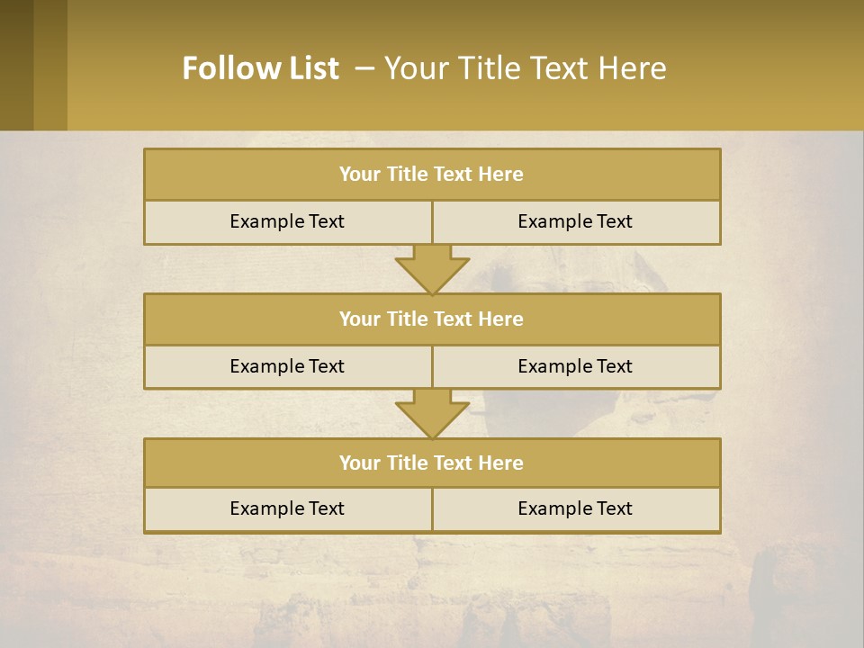 A Picture Of An Egyptian Statue With A Pyramid In The Background PowerPoint Template