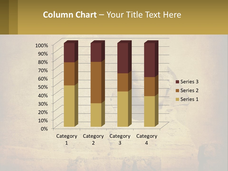A Picture Of An Egyptian Statue With A Pyramid In The Background PowerPoint Template
