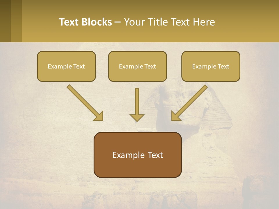 A Picture Of An Egyptian Statue With A Pyramid In The Background PowerPoint Template