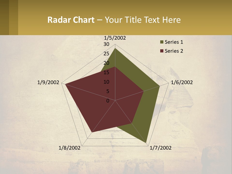 A Picture Of An Egyptian Statue With A Pyramid In The Background PowerPoint Template