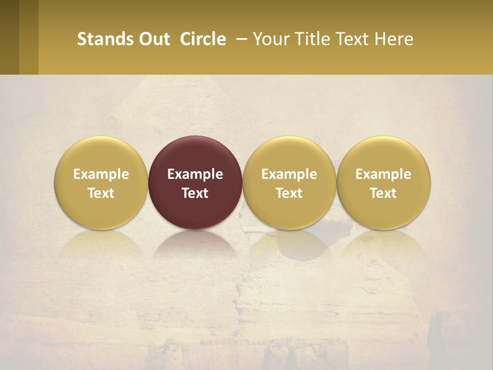 A Picture Of An Egyptian Statue With A Pyramid In The Background PowerPoint Template