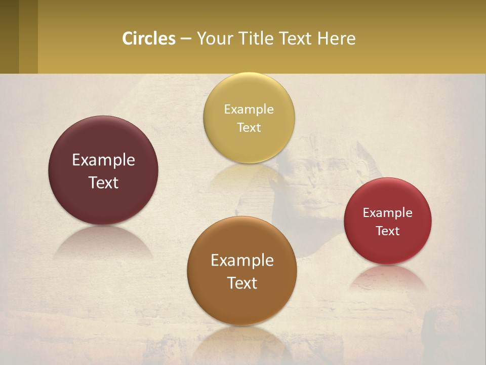 A Picture Of An Egyptian Statue With A Pyramid In The Background PowerPoint Template