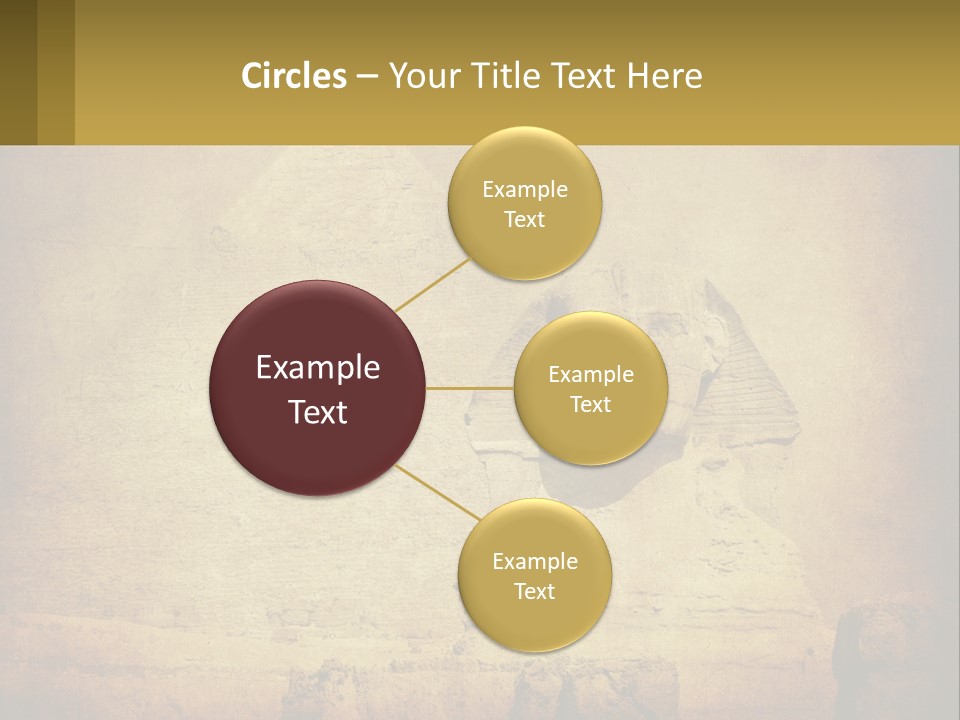 A Picture Of An Egyptian Statue With A Pyramid In The Background PowerPoint Template