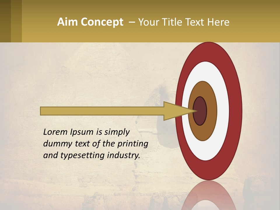 A Picture Of An Egyptian Statue With A Pyramid In The Background PowerPoint Template