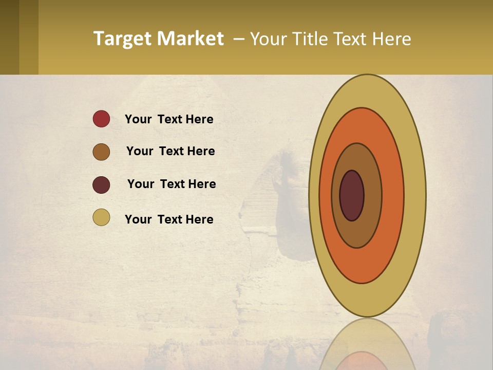 A Picture Of An Egyptian Statue With A Pyramid In The Background PowerPoint Template