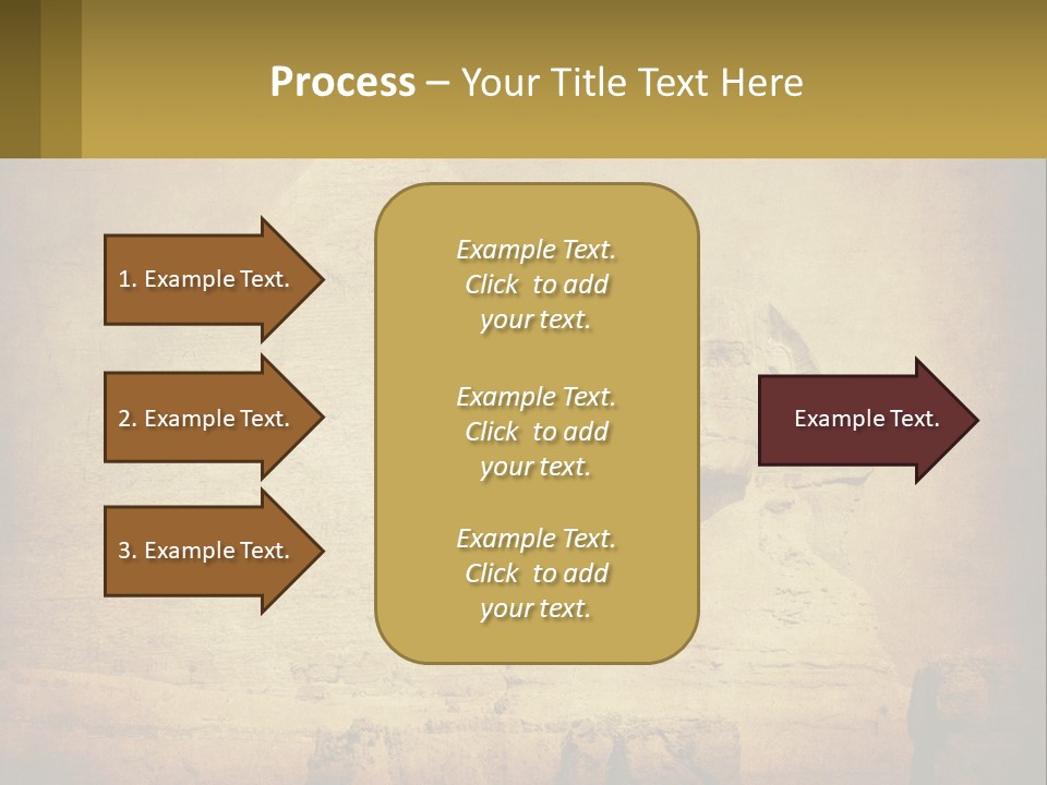 A Picture Of An Egyptian Statue With A Pyramid In The Background PowerPoint Template