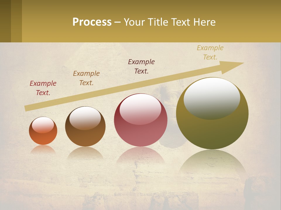 A Picture Of An Egyptian Statue With A Pyramid In The Background PowerPoint Template