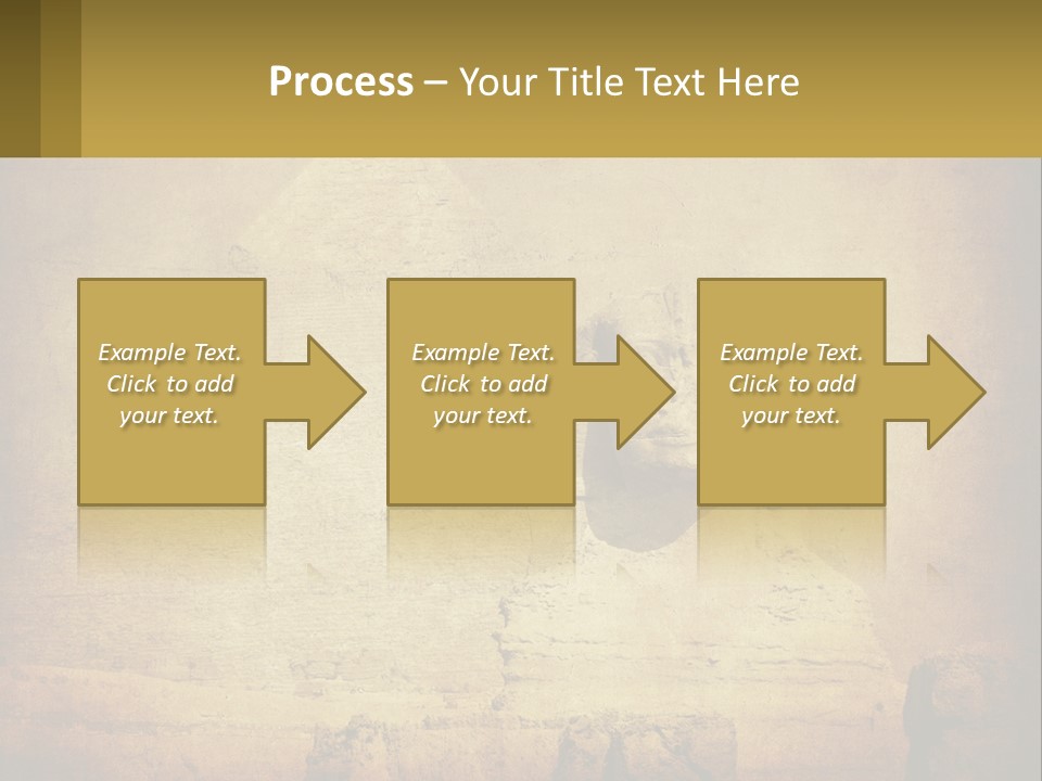 A Picture Of An Egyptian Statue With A Pyramid In The Background PowerPoint Template