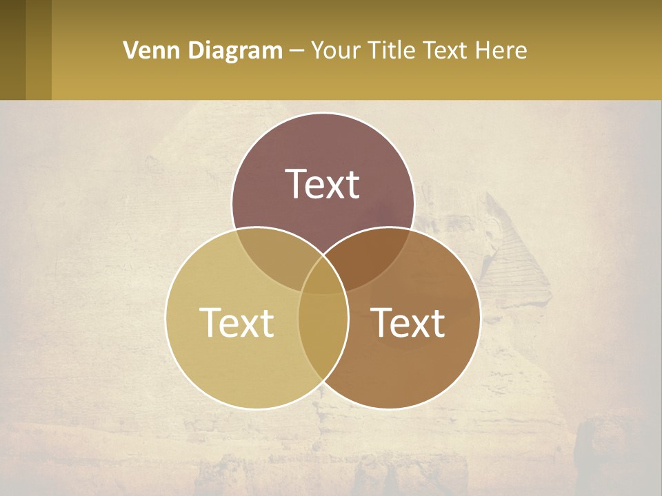 A Picture Of An Egyptian Statue With A Pyramid In The Background PowerPoint Template