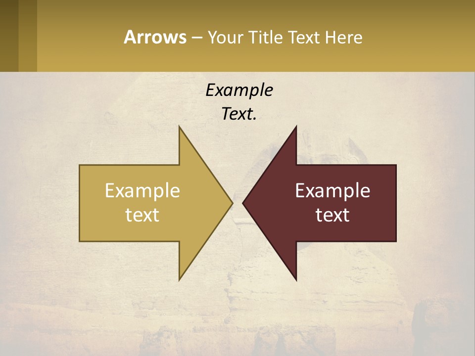 A Picture Of An Egyptian Statue With A Pyramid In The Background PowerPoint Template