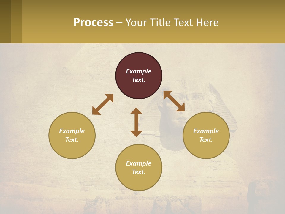 A Picture Of An Egyptian Statue With A Pyramid In The Background PowerPoint Template