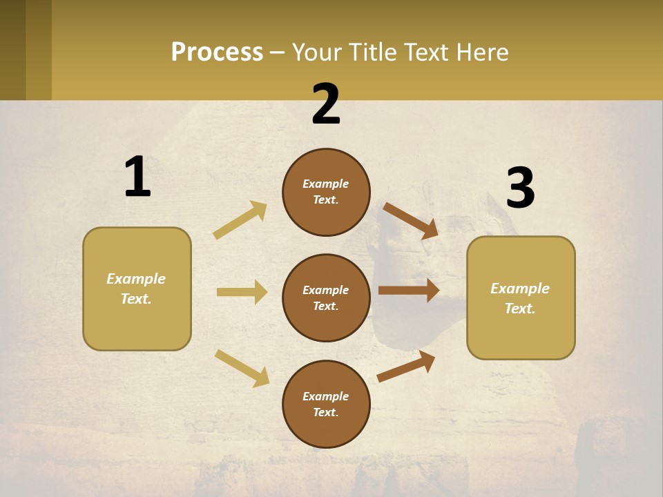 A Picture Of An Egyptian Statue With A Pyramid In The Background PowerPoint Template