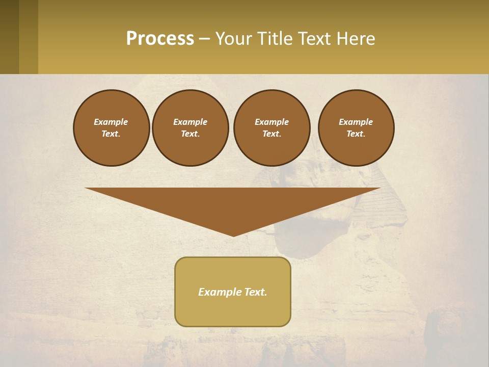 A Picture Of An Egyptian Statue With A Pyramid In The Background PowerPoint Template